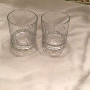 Authentic set of 2 Grey Goose lowball vodka rock glasses